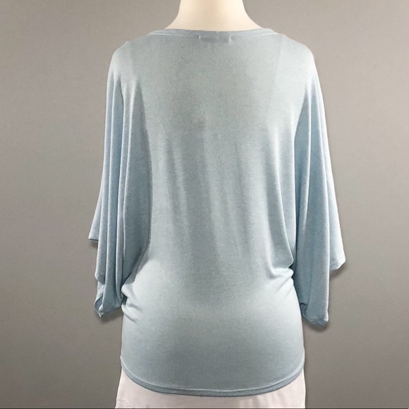 New Powder Blue Short Sleeve Cardigan - Picture 2 of 3